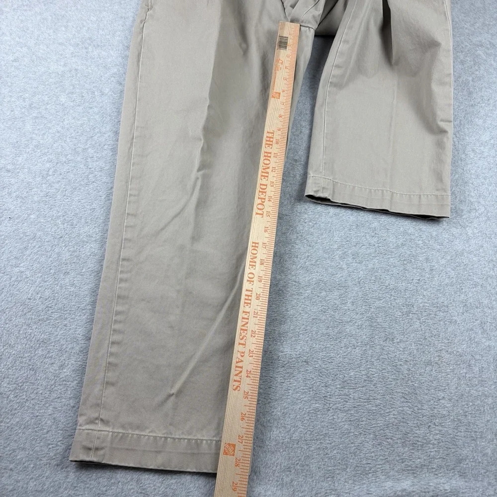 Polo Ralph Lauren Pants Mens‎ 36x29 Khaki Ethan Pleated High Rise Cotton Chino